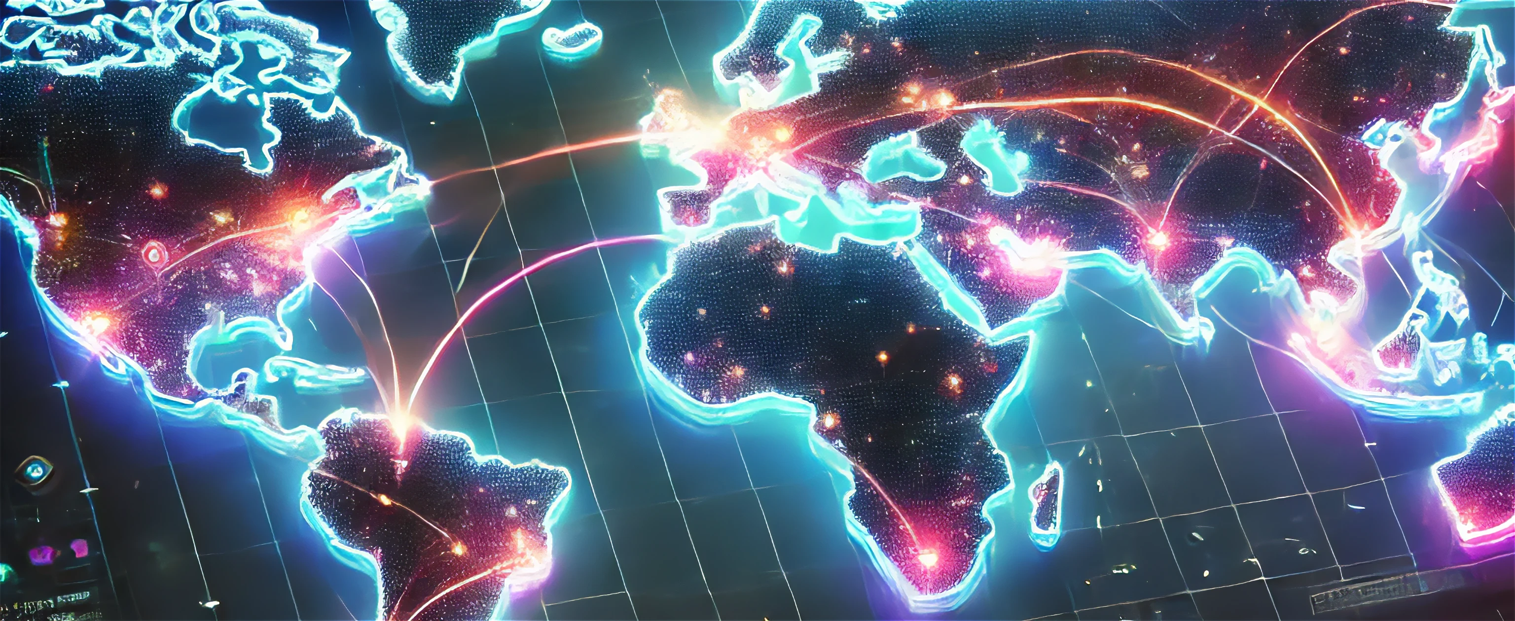 A high-tech map showing an explosion of expansion across Europe and Asia